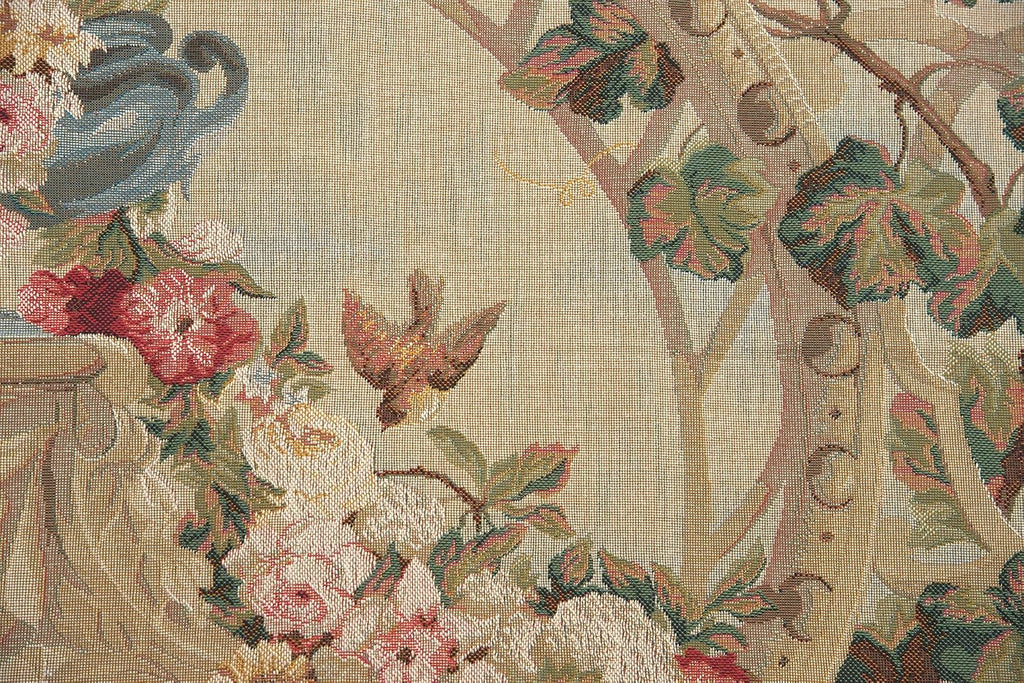 C Charlotte Home Furnishings Inc Beauvais Green Leaves French Tapestry Wall Hanging | Viscose Cotton and Polyester Blend Wall Art | 33 in. x 54 in | Home Decor Accents