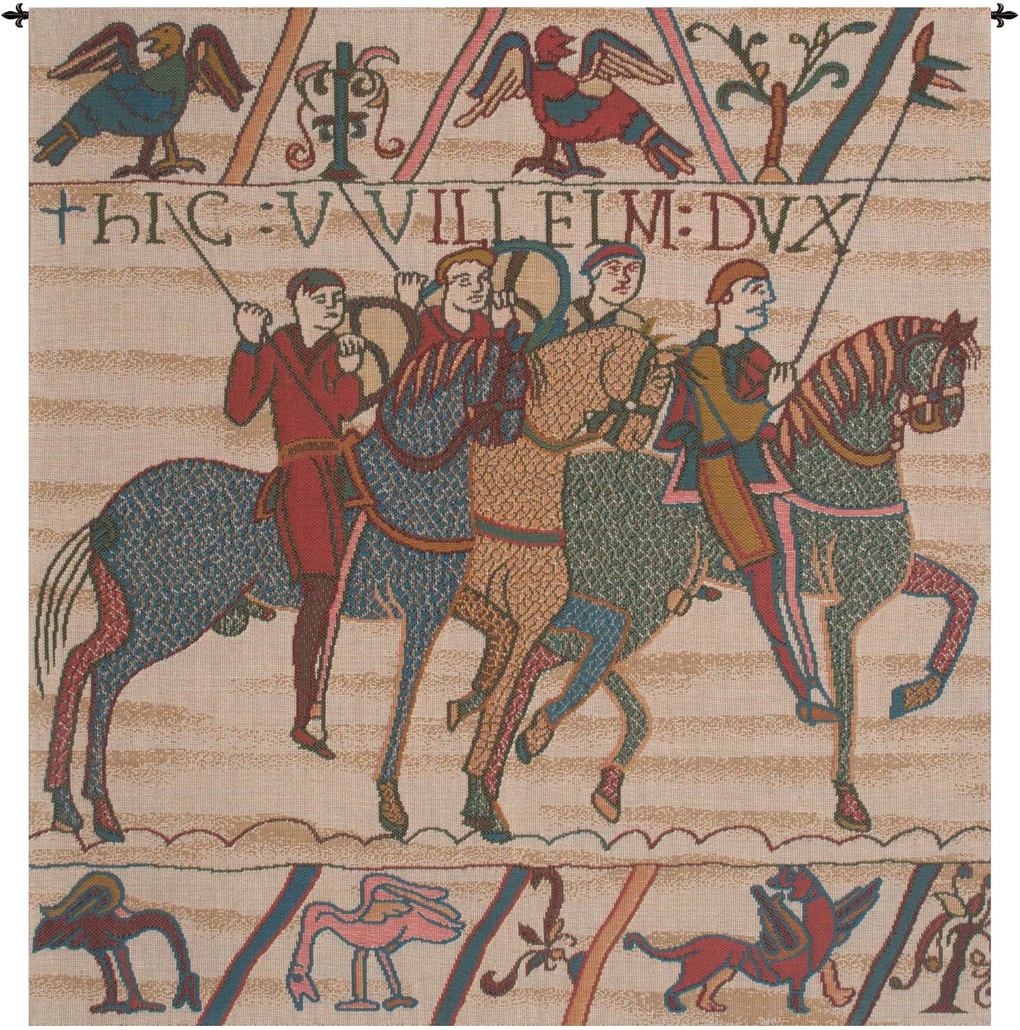 Charlotte Home Furnishings Inc. Duke William Departs No Border French Tapestry Wall Hanging, 29 X 27 Inch, Viscose Cotton And Polyester Blend Wall Art, Perfect For Home Decor And Wall Decor