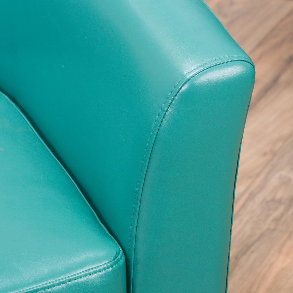 Christopher Knight Home Daymian PU Swivel Club Chair, Turquoise