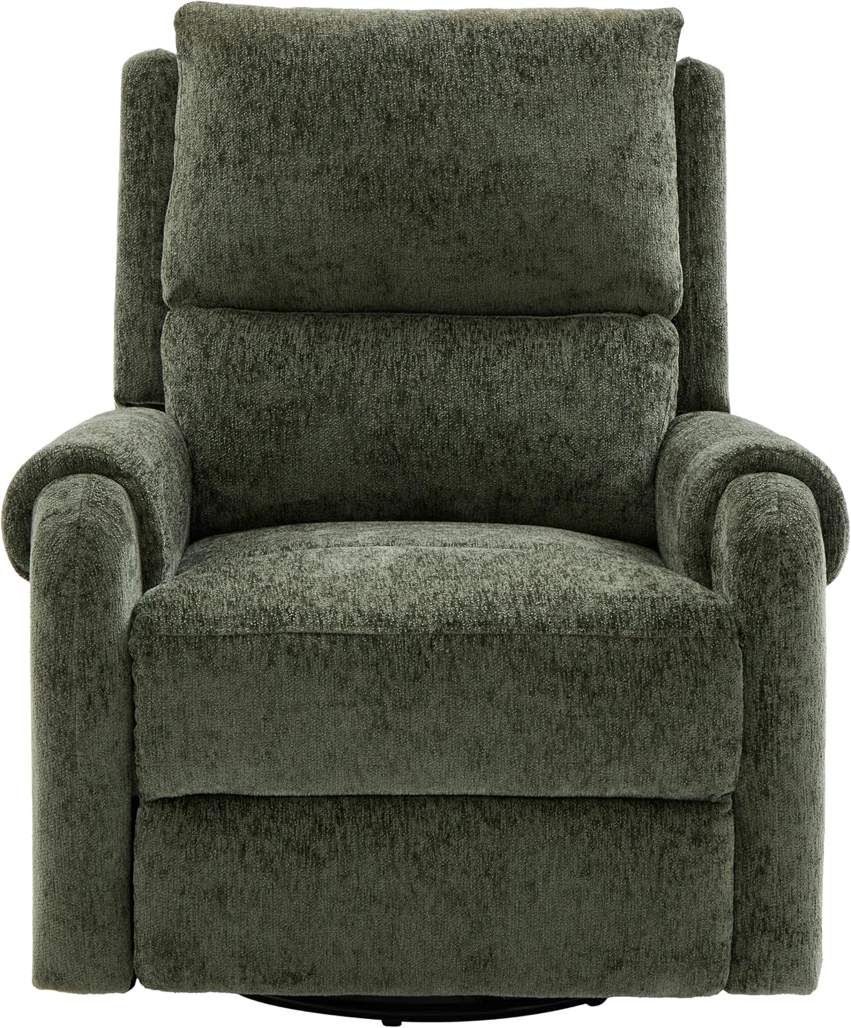 Christopher Knight Home Harper Massage Recliner Chair with 8 Modes, Chenille Upholstered Recliner Sofa, Swivel Massage Chair with a Side Storage Pocket for Living Room/Bedroom, Head Support, Green