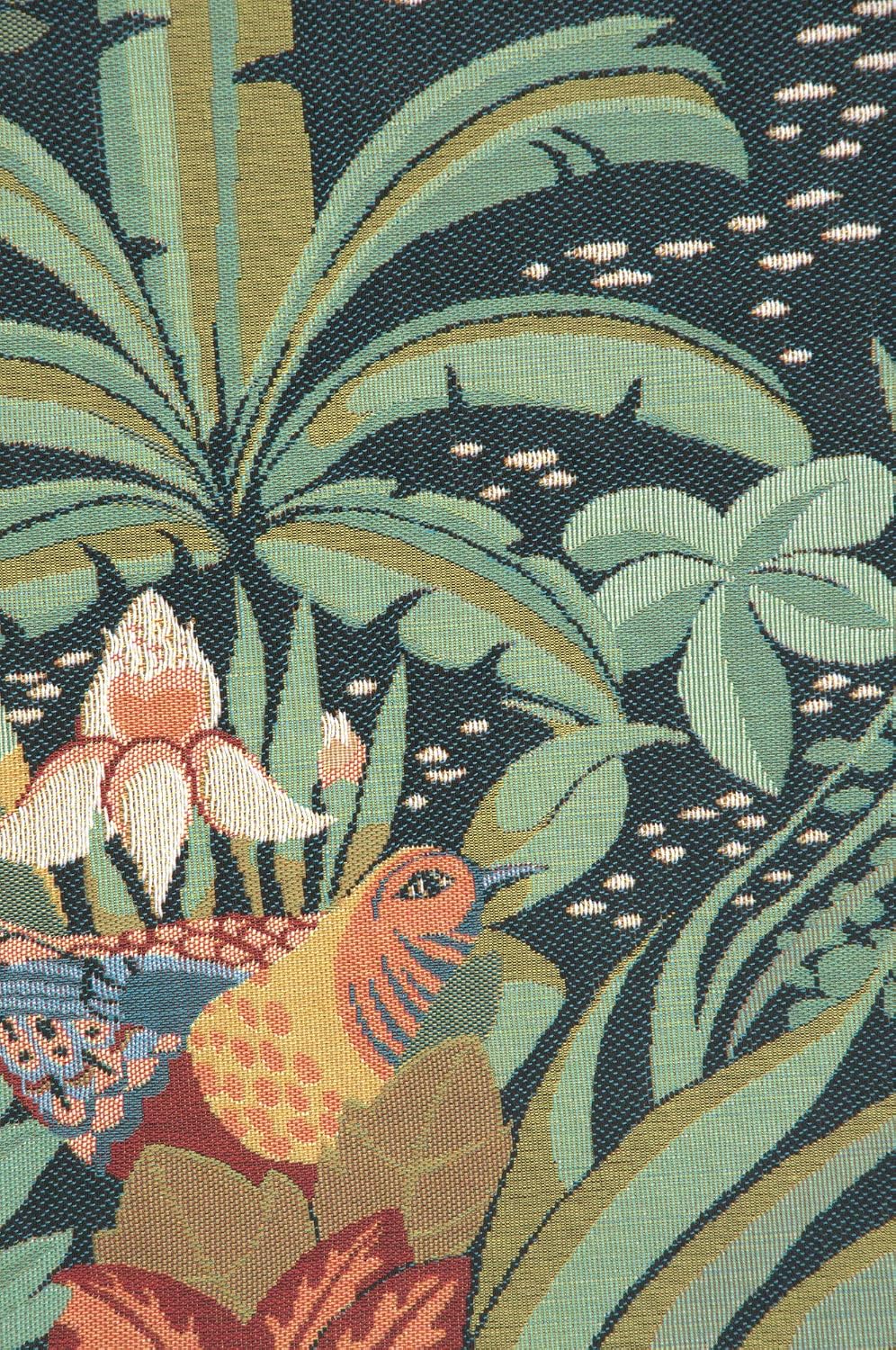 Charlotte Home Furnishings Inc. Jungle And Four Birds French Tapestry Wall Hanging, 20 x 30 Inch, Viscose Cotton and Polyester Blend Wall Art, Perfect For Home Decor, Wall Decor by Anne Leurent