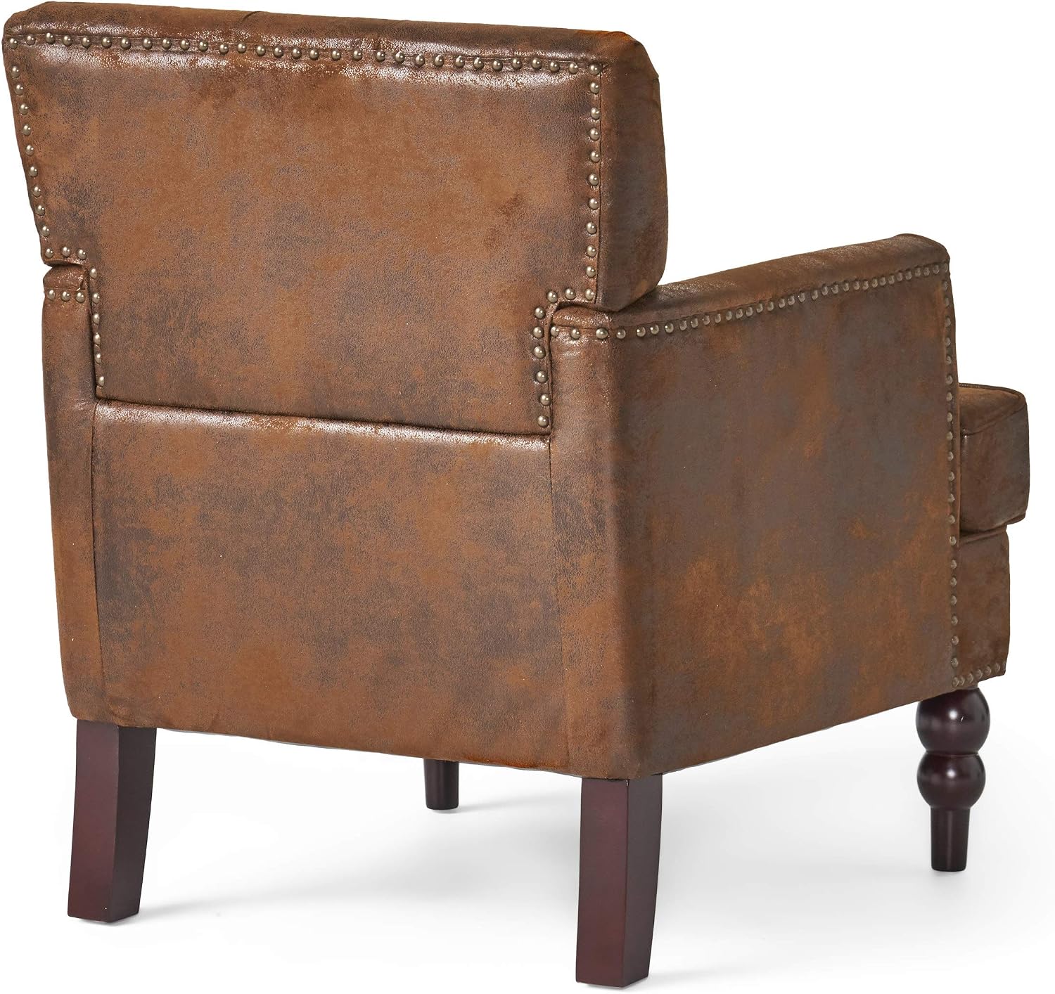 Christopher Knight Home Malone Tufted Club Chair, Brown 28D x 29.5W x 33.5H Inch