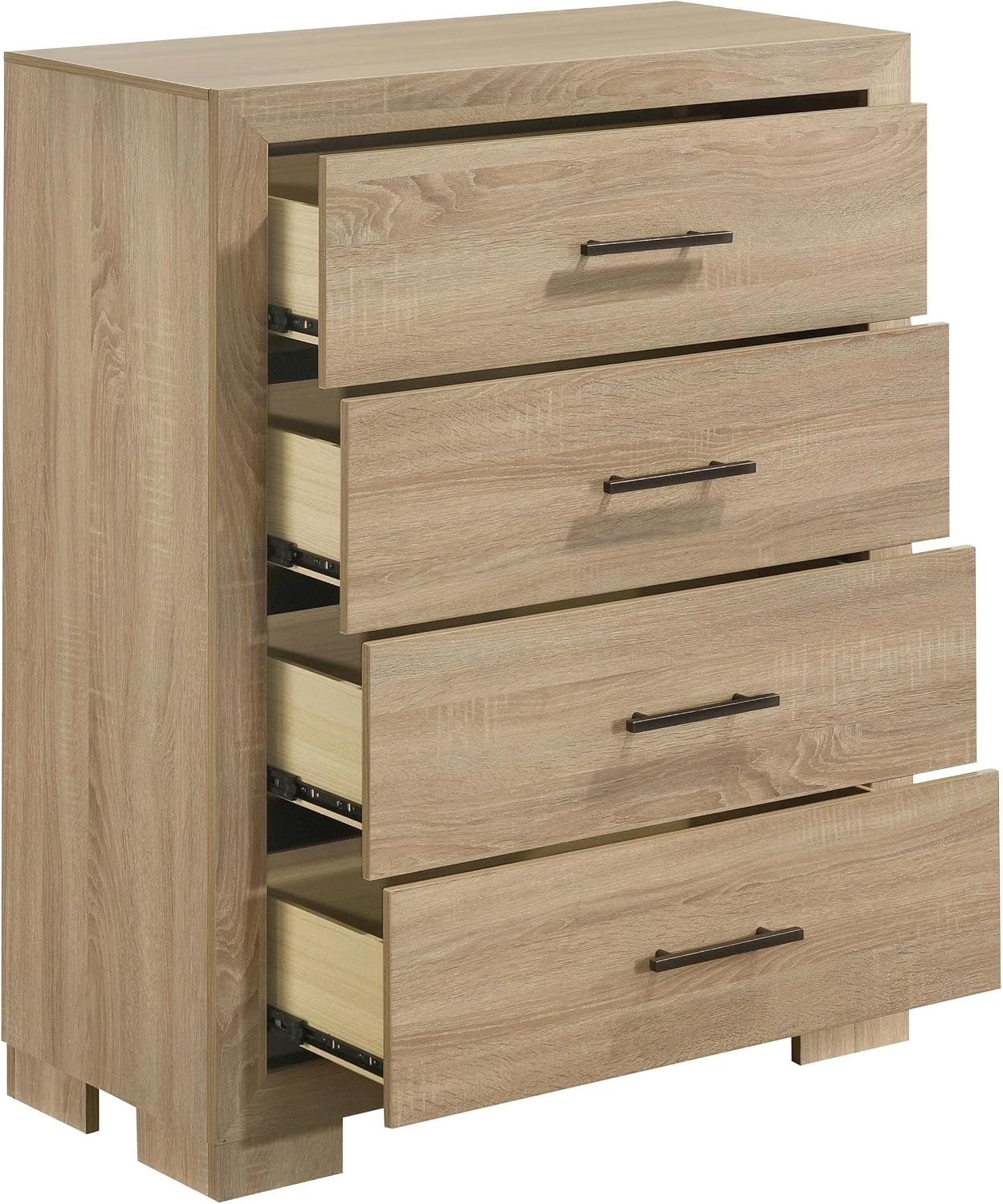 Coaster Home Furnishings - Arielle - Wood - 4-Drawer Chest with English Dovetail Joinery, Bar Pull Handles and Transitional Design - Bedroom - Light Oak - 223115