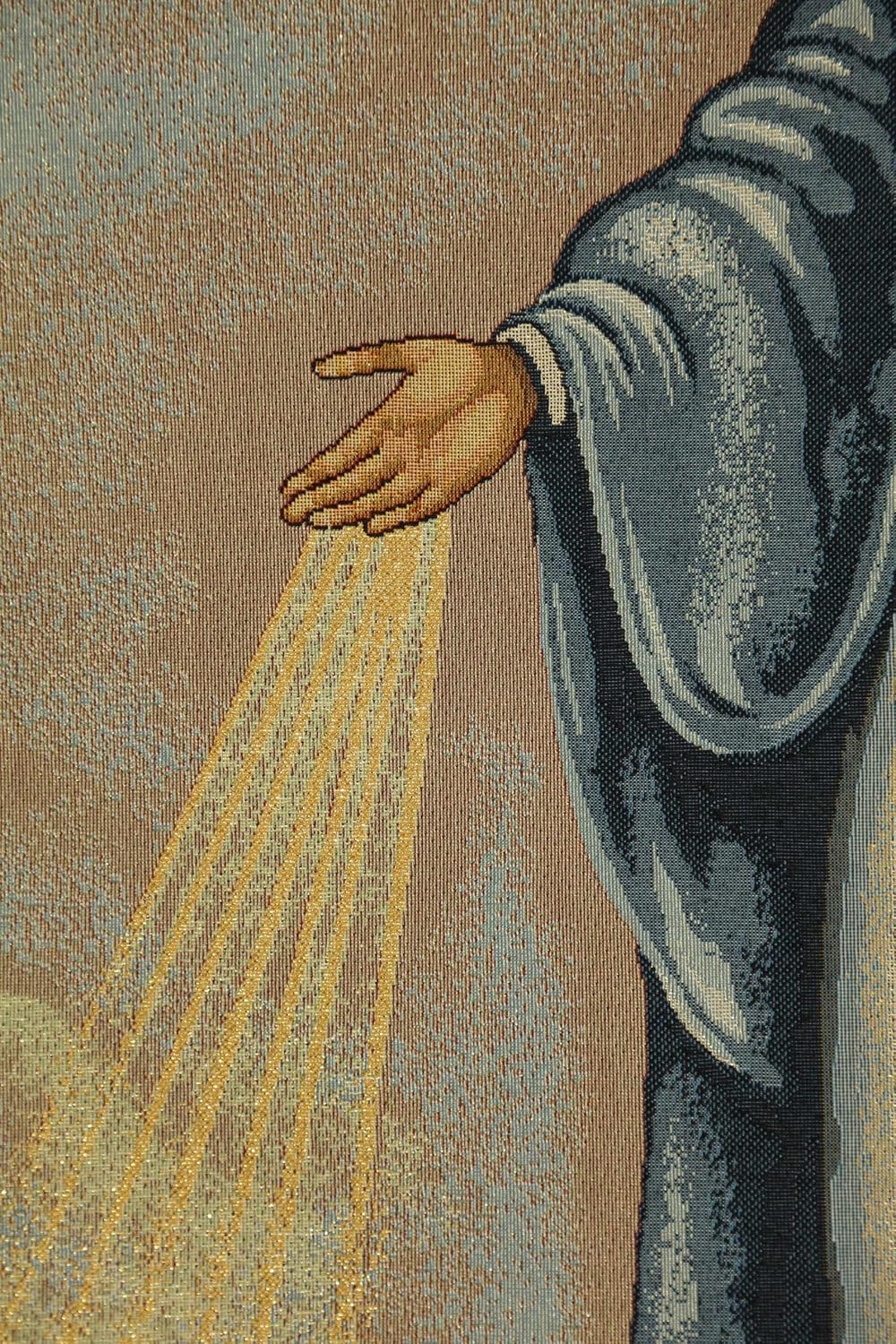 Charlotte Home Furnishings Inc. Madonna Miracolosa Italian Tapestry Wall Hanging 33 X 25 Inch Viscose Cotton And Polyester Blend Wall Art Italian Woven Perfect For Home Decor And Wall Decor
