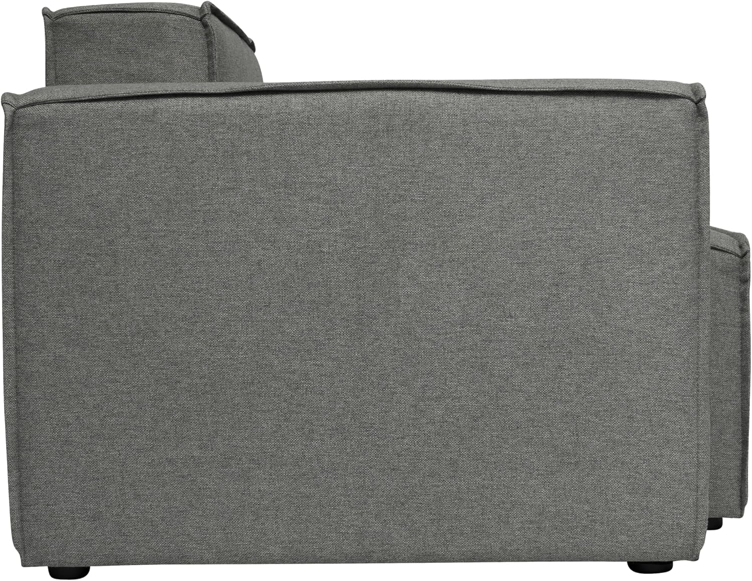 Flash Furniture Bridgetown Fabric Left Chair Module for Sectional Sofa, Customizable Modular Couch Left Seat with Arm Rest, Dark Gray