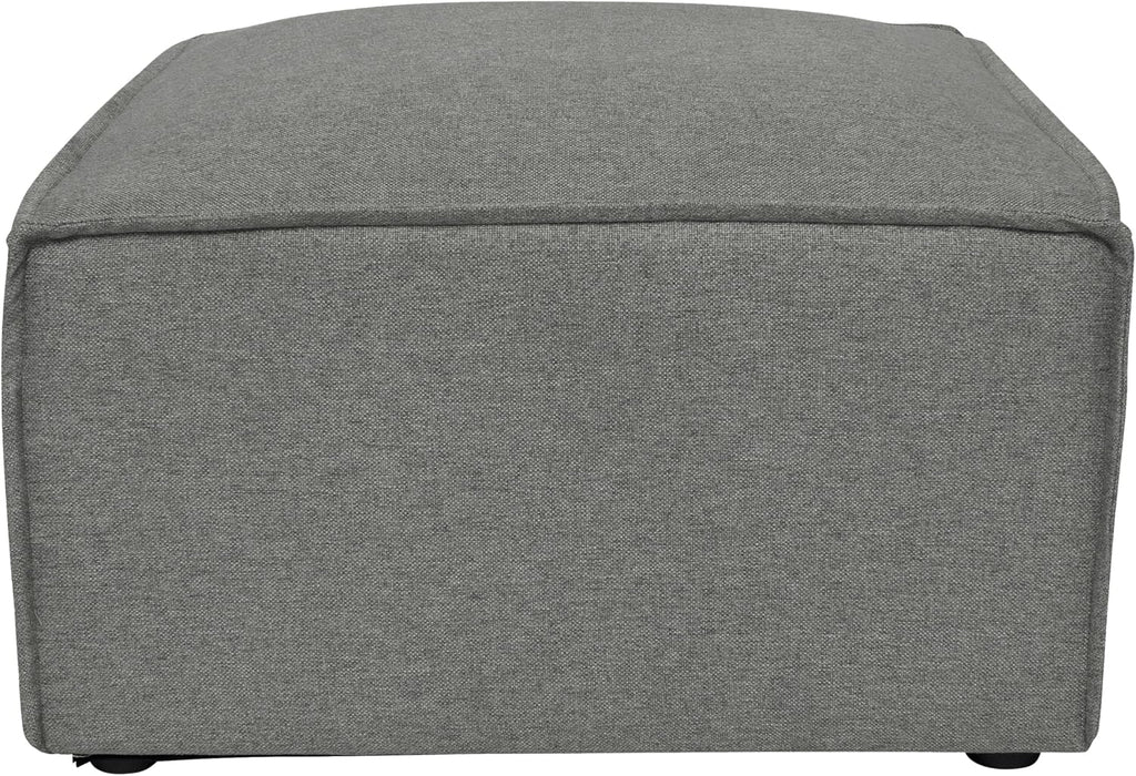 Flash Furniture Bridgetown Fabric Ottoman Module for Sectional Sofa, Customizable Modular Couch Ottoman, Dark Gray