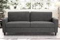 Container Furniture Direct Miles Mid Century Modern Couch for Small Spaces, Living Rooms, Apartments, and Condos, 3 Seater Sofa with Reversible Back Pillows, 77' Wide, Grey