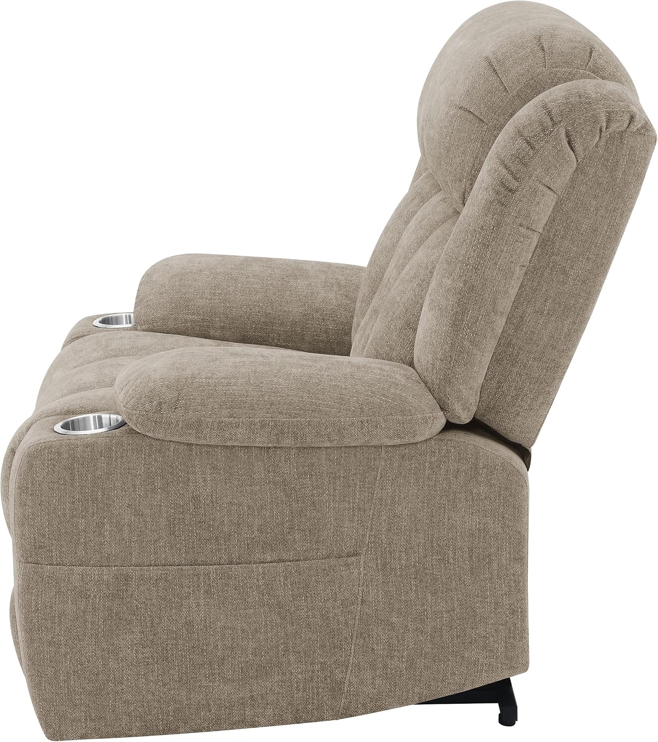 Coaster Home Furnishings - Houston - Fabric Upholstered Power Lift Recliner Chair with Power Panel with USB Port, Cup Holders and Pillowtop Arms - Living Room - Camel - 602274P