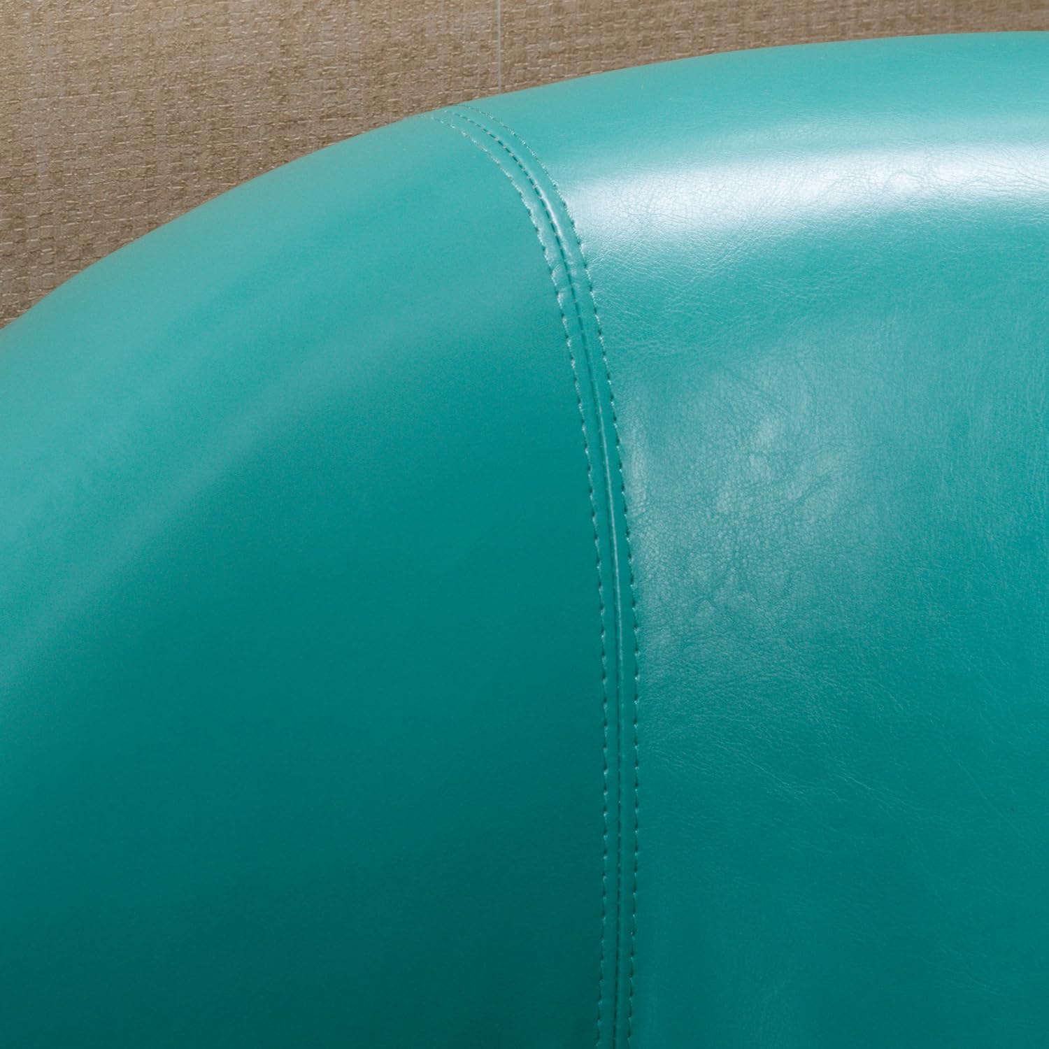 Christopher Knight Home Daymian PU Swivel Club Chair, Turquoise