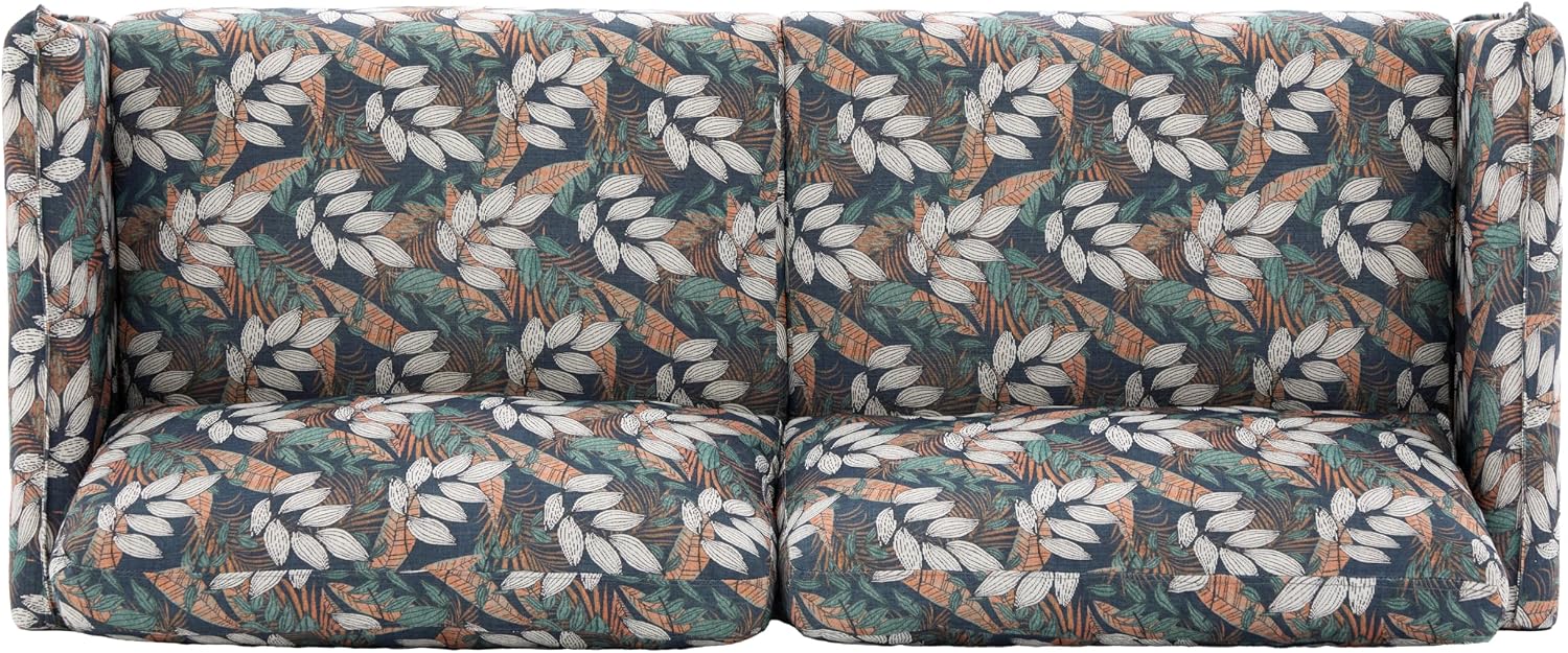 Christopher Knight Home Brena Modern Chenille Upholstered Loveseat Sofa, Wooden 2 Seater Sofa Couch with Deep Seat, Comfy Cloud Couch for Living Room, Bedroom, Home Office, Green+White