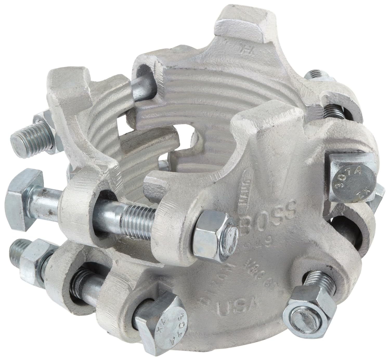 Dixon BS49 Plated Iron Boss Clamp, 4' Hose ID, 4-56/64' - 5-16/64' Hose OD