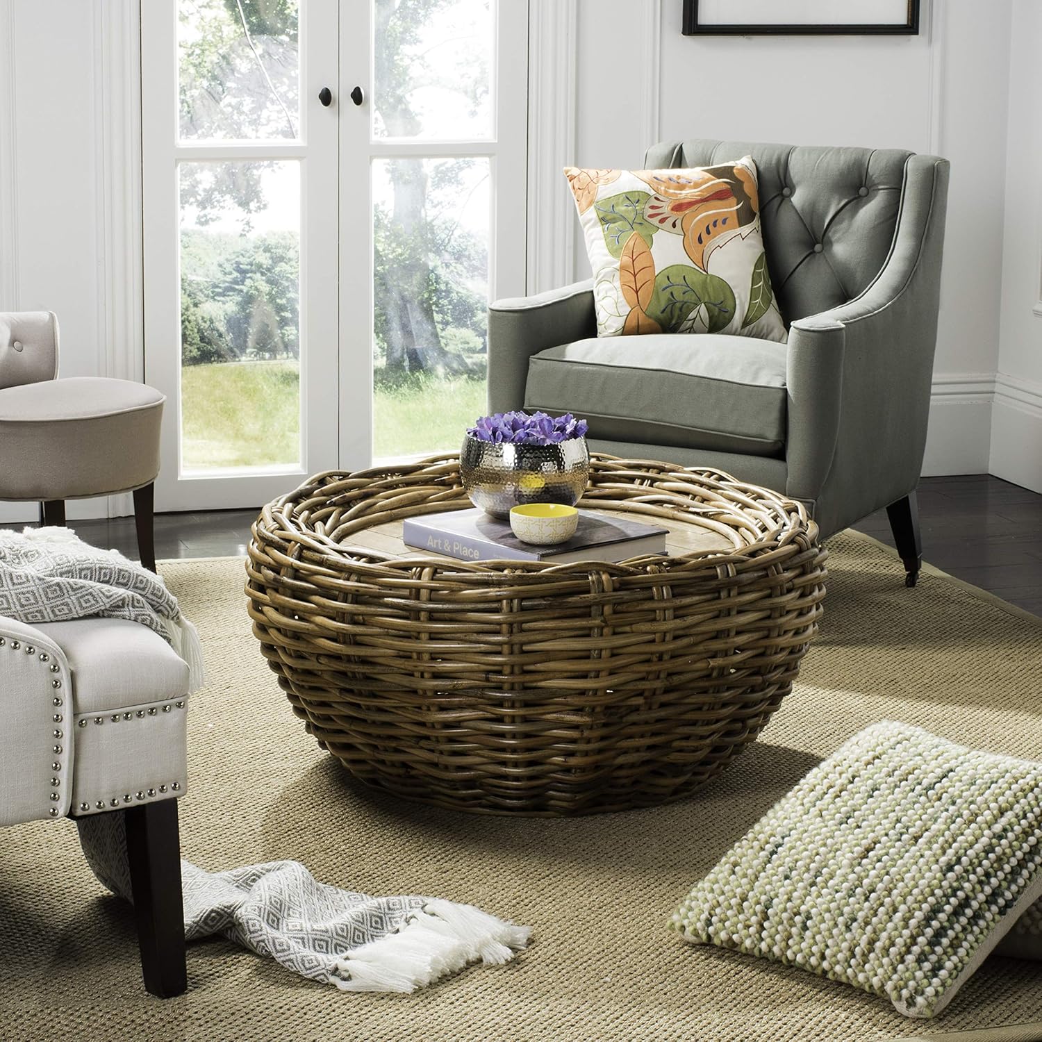 SAFAVIEH WIK6504B Coffee Table, Brown