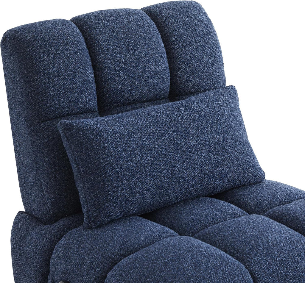 Watson & Whitely Oversized Power Recliner Chair for Adults, Swivel Rocker Recliner Chair with Lumbar Support, Ultra-Comfy Glider Recliner for Living Room Theater Seating Single Sofa, Navy