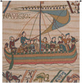 Charlotte Home Furnishings Inc. Duke William's Ship No Border French Tapestry Wall Hanging, 28 X 29 Inch, Viscose Cotton And Polyester Blend Wall Art, Perfect For Home Decor And Wall Decor