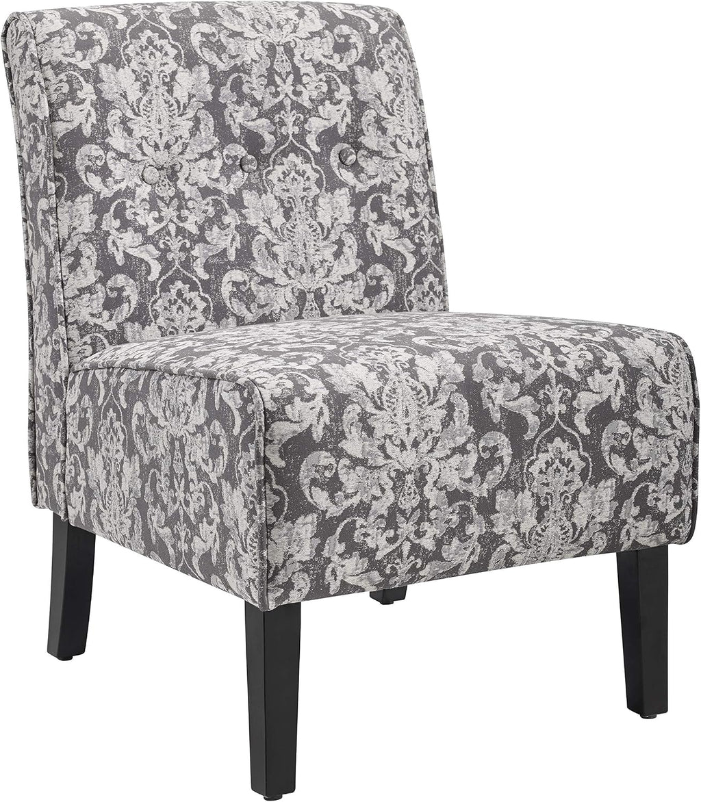Linon Coco Accent Chair, Gray Damask