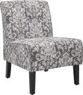 Linon Coco Accent Chair, Gray Damask