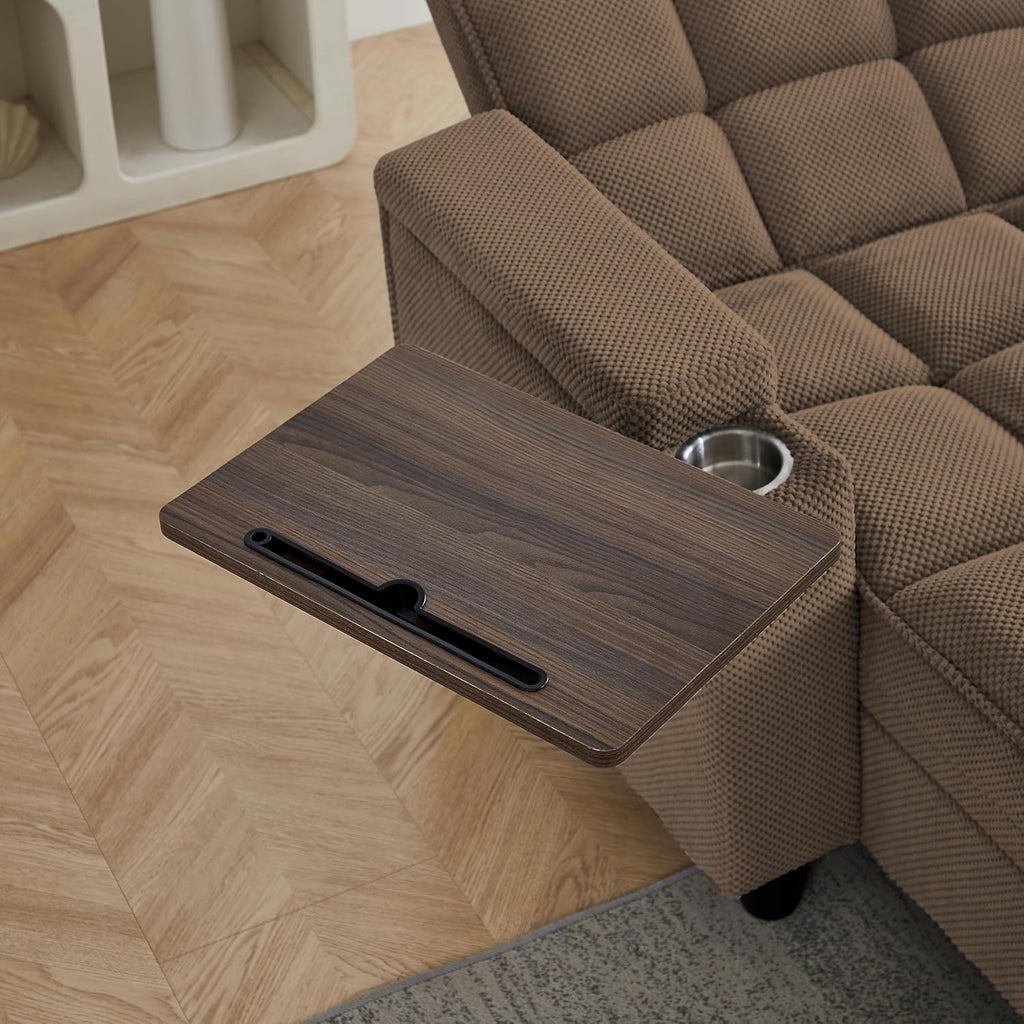 Eafurn 6-Position Adjustable Convertible Chaise Lounge Sleeper Chair with Storage, Modern Recliner Armchair with Swivel Tray Table & USB Port, Multi-Functional Tufted Accent Chair for Small Space