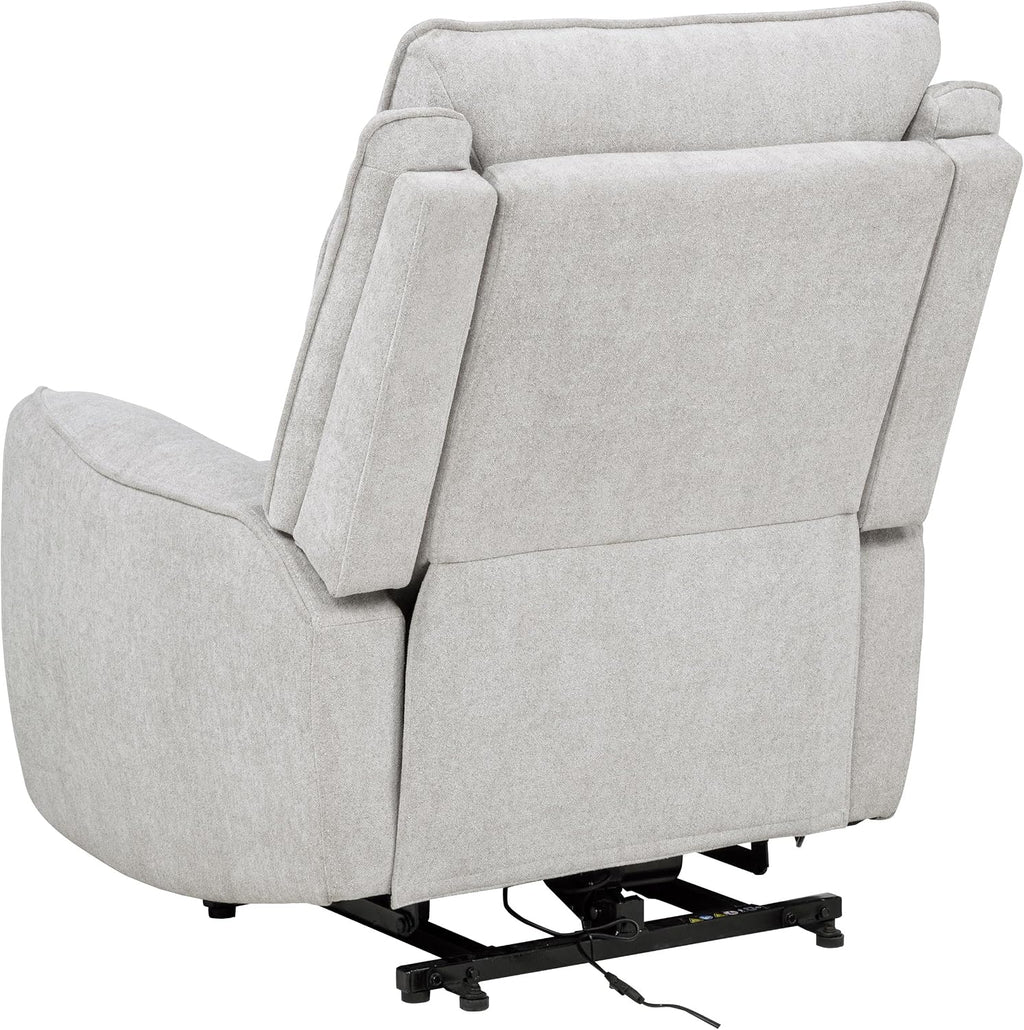 Coaster Home Furnishings - Sylmar - Dual Power Lift Recliner Chair with Adjustable Headrest, Wired Remote, Two USB Ports and Chenille Upholstery - Living Room - Dove Grey - 610524PP