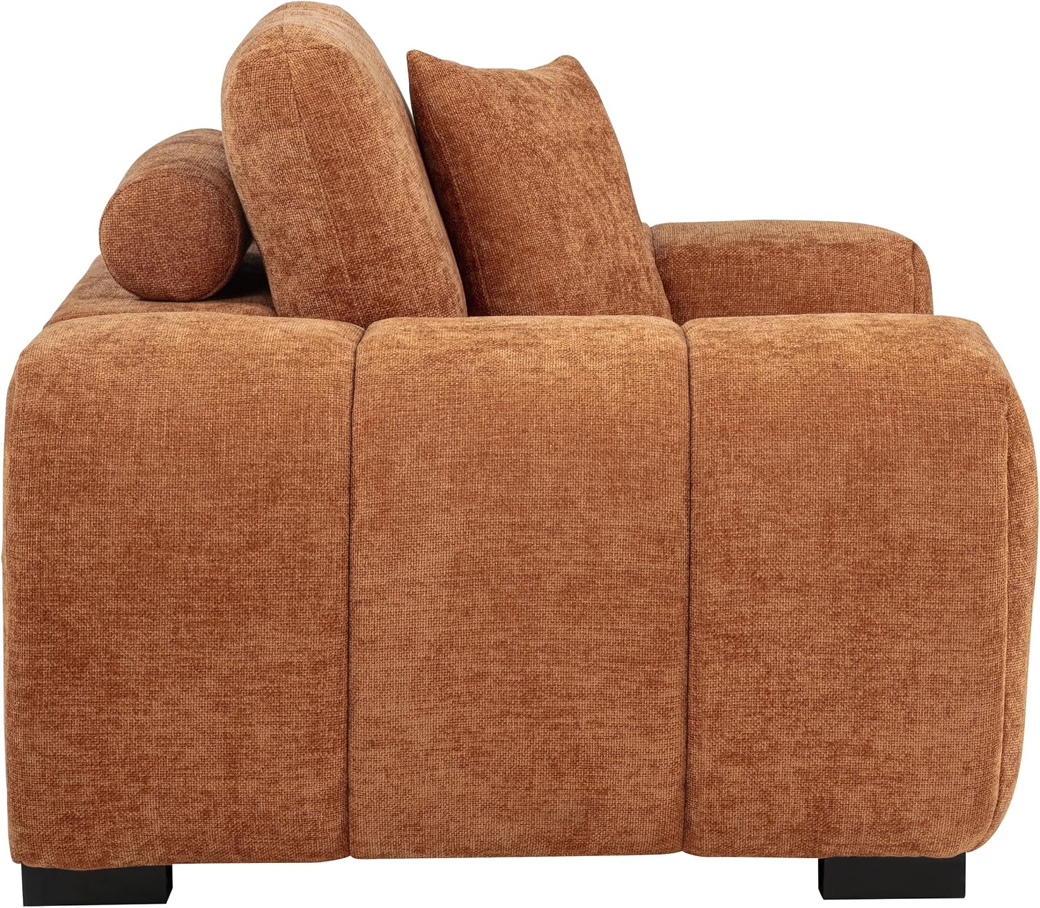 Coaster Home Furnishings - Octavia - Fabric Upholstered Track Arm Accent Chair with Curved Shape, Tufted Waterfall Seat and Reversible Back Cushion - Living Room - Orange - 509353