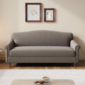 Christopher Knight Home Sola 77.5'' Modern Chenille Upholstered Loveseat Sofa with Rolled Armrest and Rubberwood Frame, 2-Seater Home Sofa Living Room, Comfy Couch for Hotel/Apartment, Brown