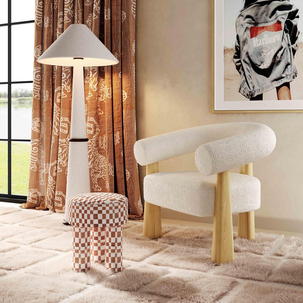 Tov Furniture Spara Cream Performance Boucle Accent Chair (Cream)