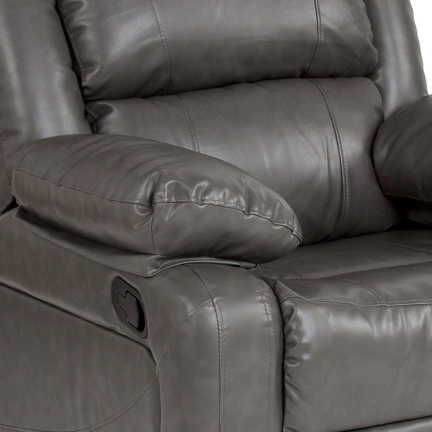 Flash Furniture Harmony Series Gray LeatherSoft Recliner