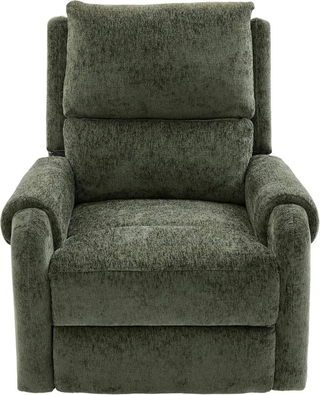 Christopher Knight Home Harper Massage Recliner Chair with 8 Modes, Chenille Upholstered Recliner Sofa, Swivel Massage Chair with a Side Storage Pocket for Living Room/Bedroom, Head Support, Green
