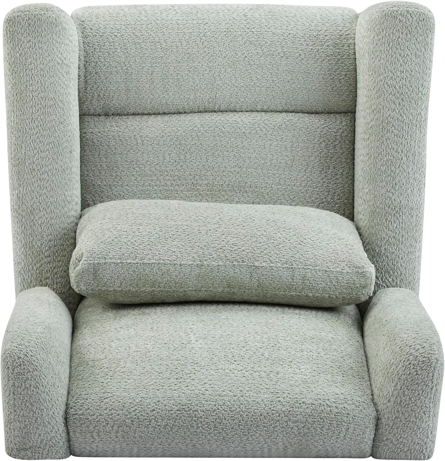 Christopher Knight Home Dolia Boucle Upholstered 360° Swivel Chair, Push-Back Power Recliner Chair, Iron Recliner Sofa with Rotation, Living Room Lounge Sofa, Adjustable Backrest, Gold+Light Green