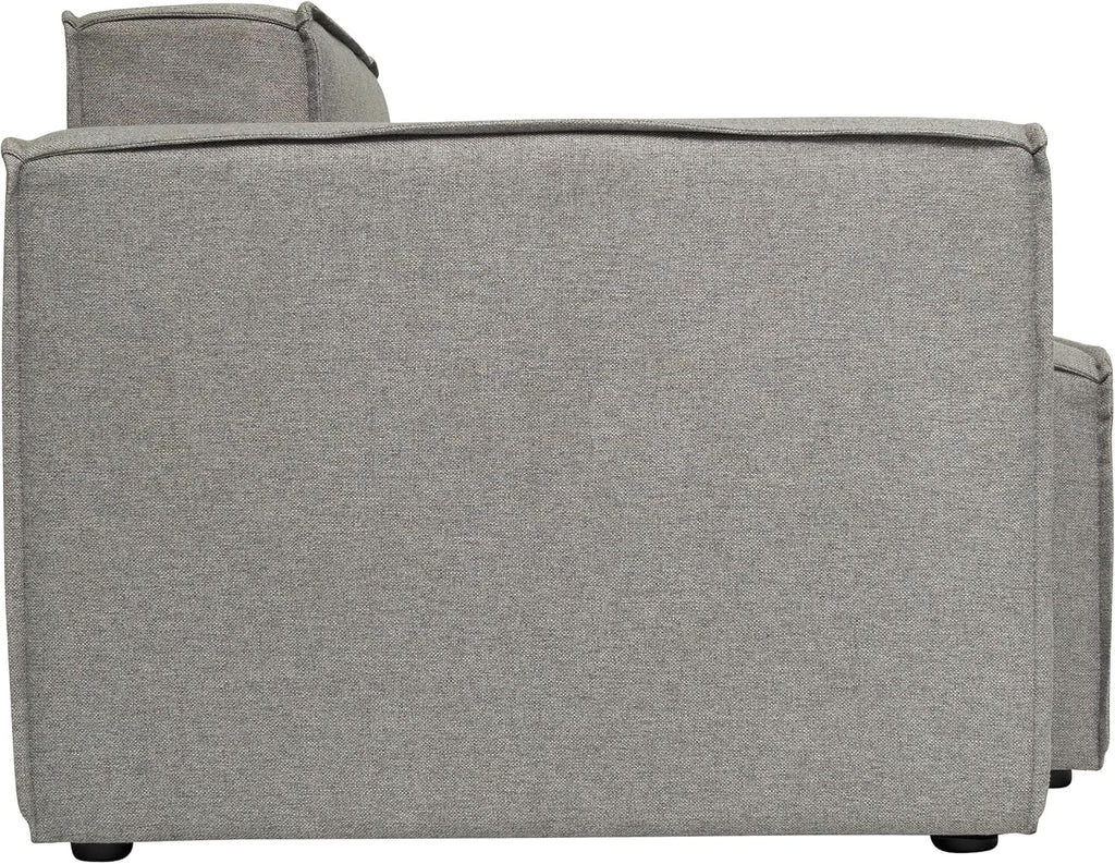 Flash Furniture Bridgetown Fabric Left Chair Module for Sectional Sofa, Customizable Modular Couch Left Seat with Arm Rest, Gray