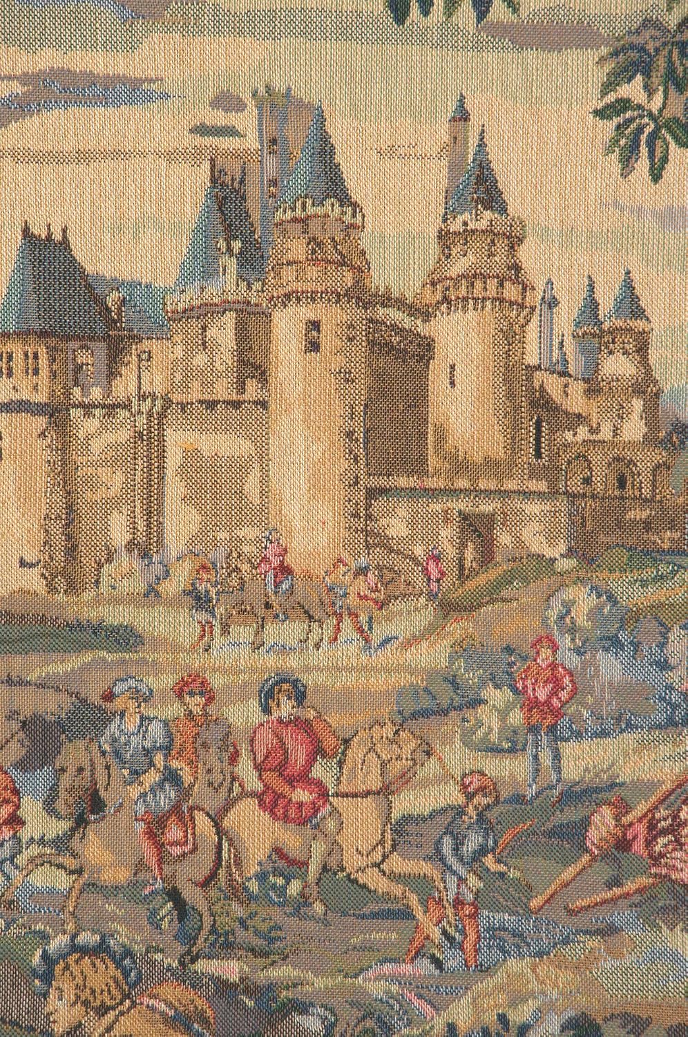 C Charlotte Home Furnishings Inc La Chasse Belgian Tapestry Wall Hanging | Viscose Cotton and Polyester Blend Wall Art | 45 in. x 69 in | Home Decor Accents