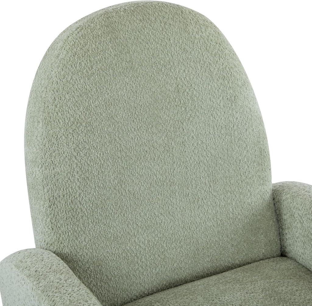 Christopher Knight Home Sidney Boucle Fabric Upholstered 360° Swivel Chair, Push-Back Recliner, Solid Wood Glider Recliner with Rotation, Living Room Lounge Chair, Adjustable Backrest, Greyish Green