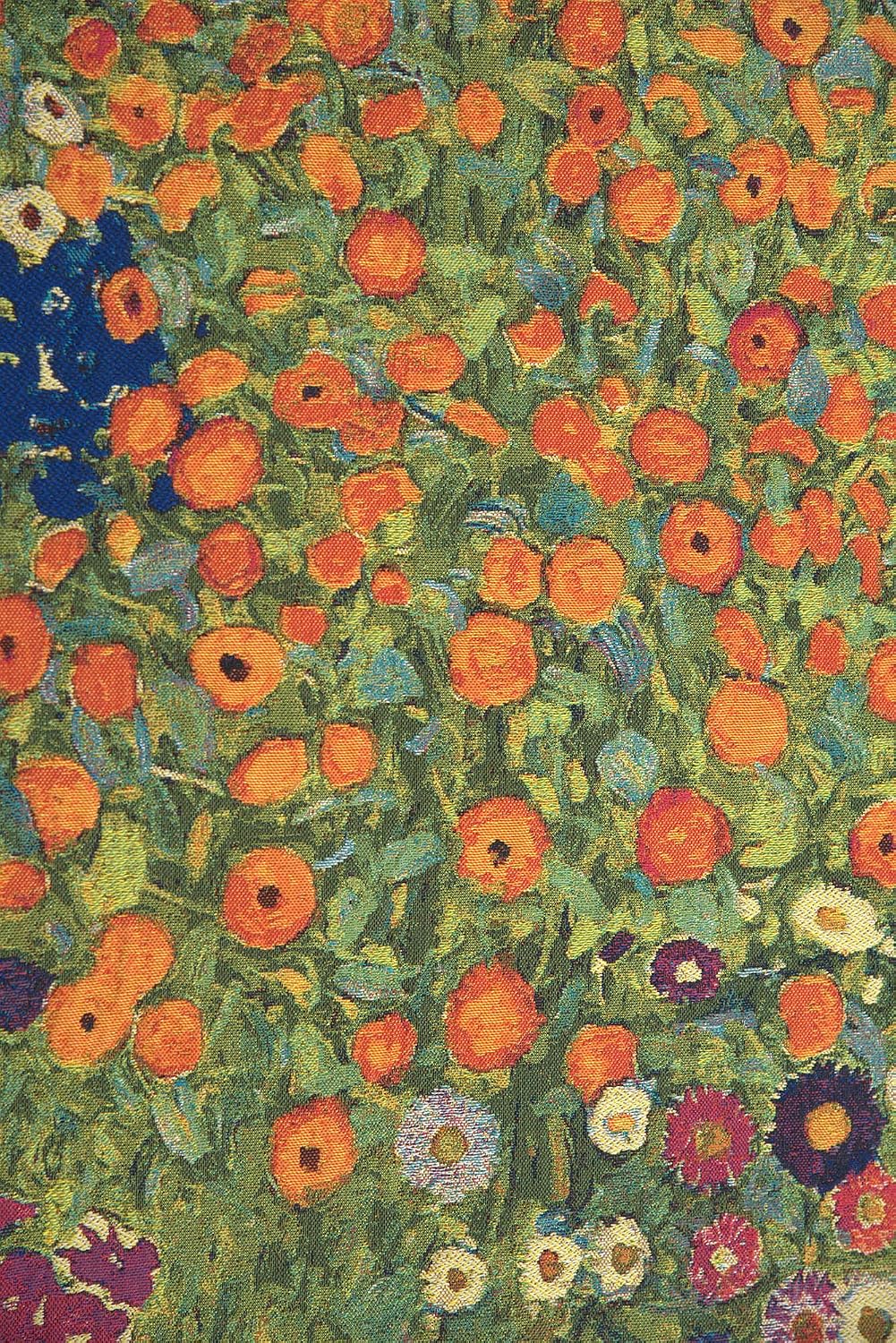 C Charlotte Home Furnishings Inc Flower Garden III European Tapestry Wall Hanging | Viscose Cotton and Polyester Blend Wall Art | 27 in. x 27 in | Home Decor Accents | Inspired by Gustav Klimt