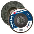Weiler 51180 6' Tiger Paw Abrasive Flap Disc, Conical (TY29), Phenolic Backing, 60Z, 5/8'-11 UNC Nut (Pack of 10)
