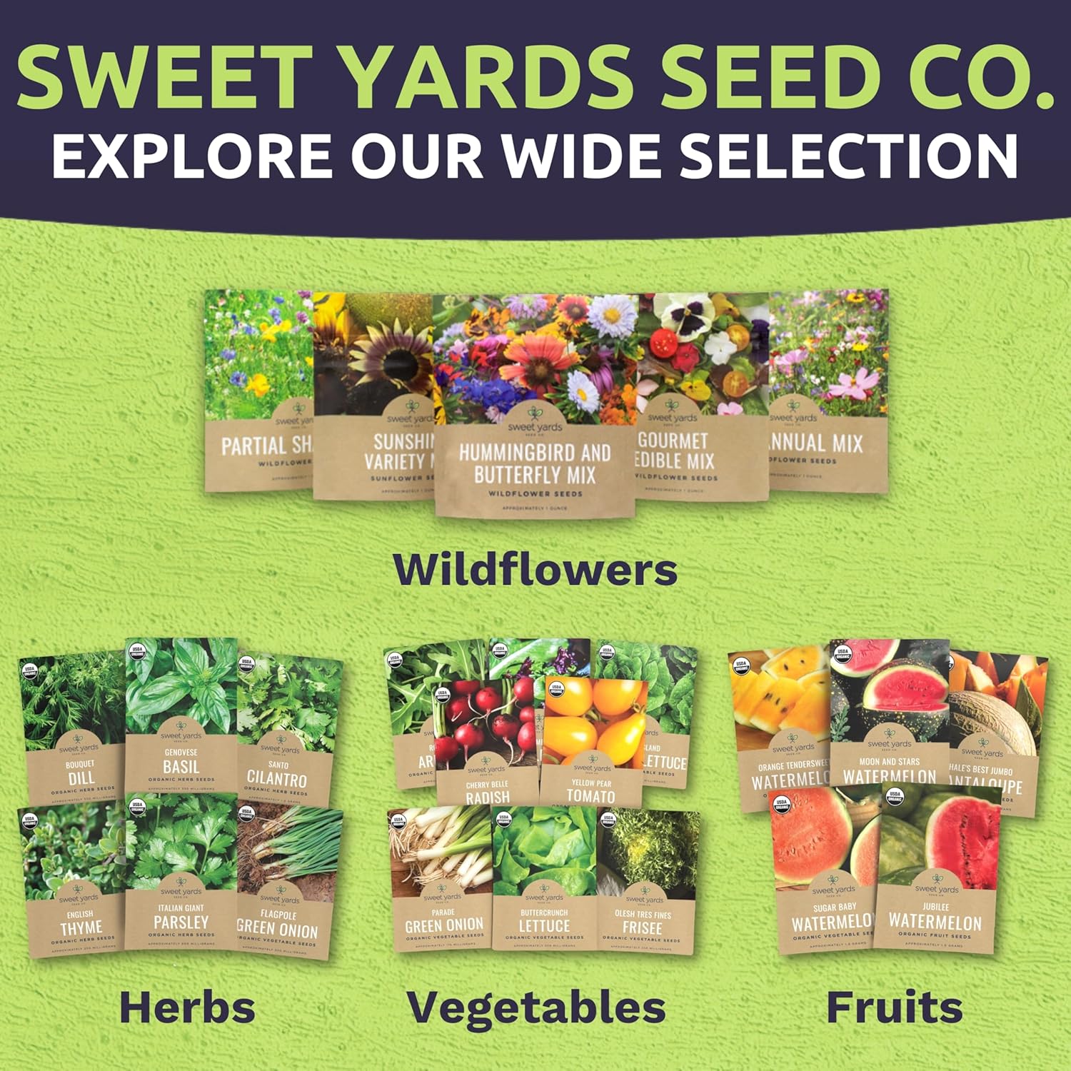 Bulk Wildflower Seeds Butterfly and Humming Bird Mix - 5 Pounds - Over 600,000 Open Pollinated Annual and Perennial Seeds