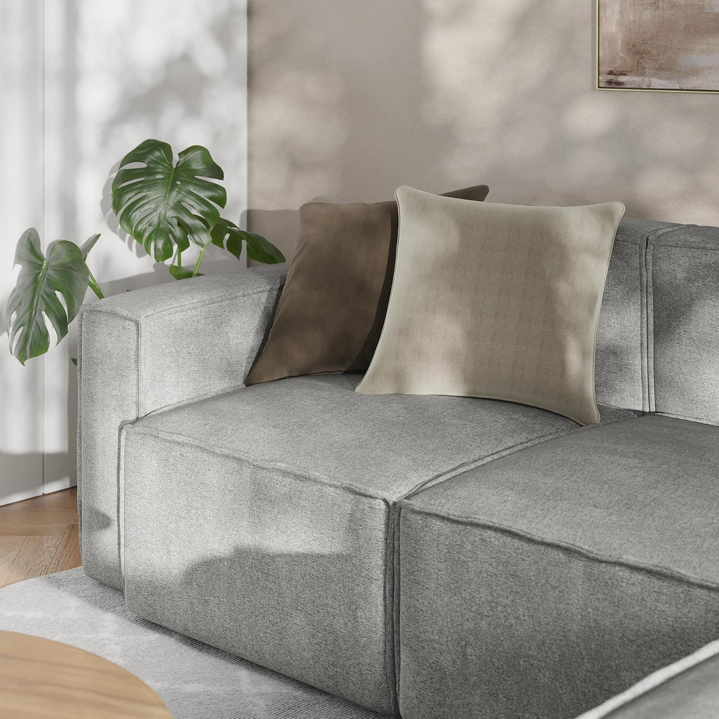 Flash Furniture Bridgetown Fabric Left Chair Module for Sectional Sofa, Customizable Modular Couch Left Seat with Arm Rest, Gray