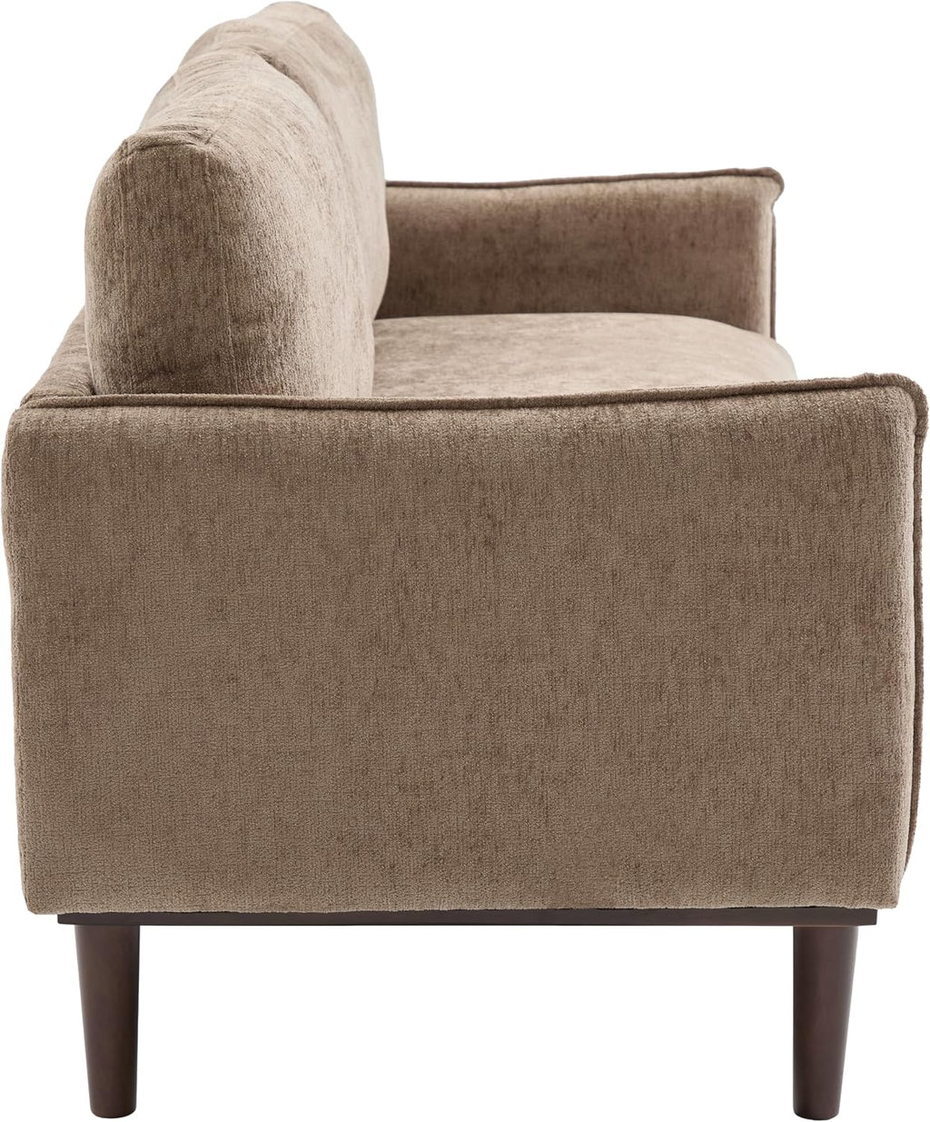 Christopher Knight Home Brena Modern Fabric Upholstered Loveseat Sofa, Wooden 2 Seater Sofa Couch with Deep Seat, Comfy Cloud Couch for Living Room, Bedroom, Home Office, Brown