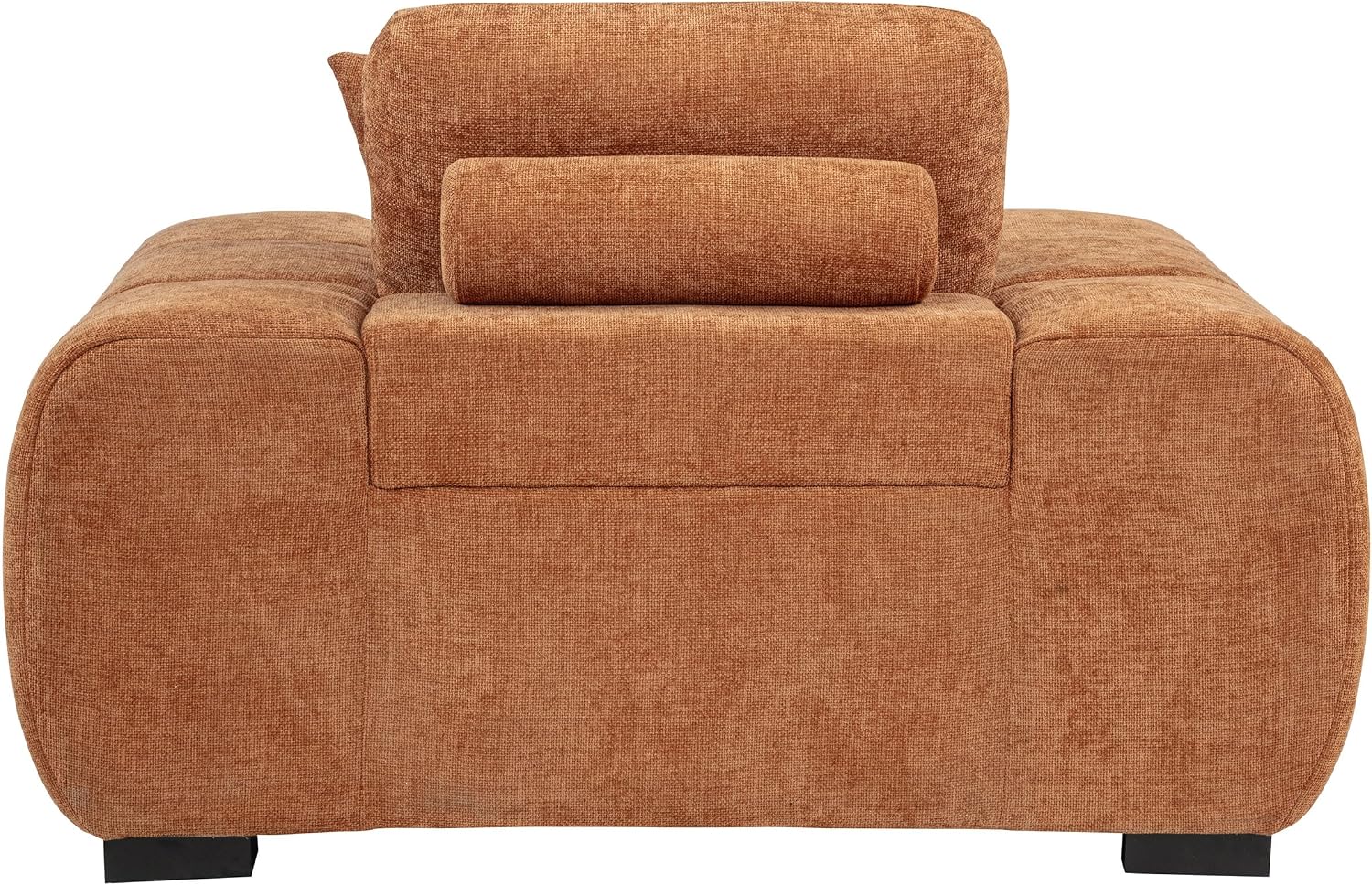 Coaster Home Furnishings - Octavia - Fabric Upholstered Track Arm Accent Chair with Curved Shape, Tufted Waterfall Seat and Reversible Back Cushion - Living Room - Orange - 509353