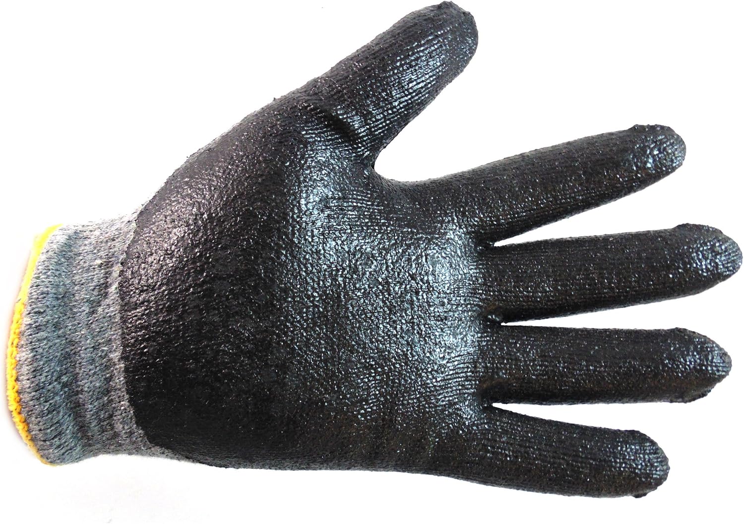 Heavy Duty Premium Knit Latex Palm Gloves, Double Dipped Coating, Black/Gray (BGEGBLK,240)