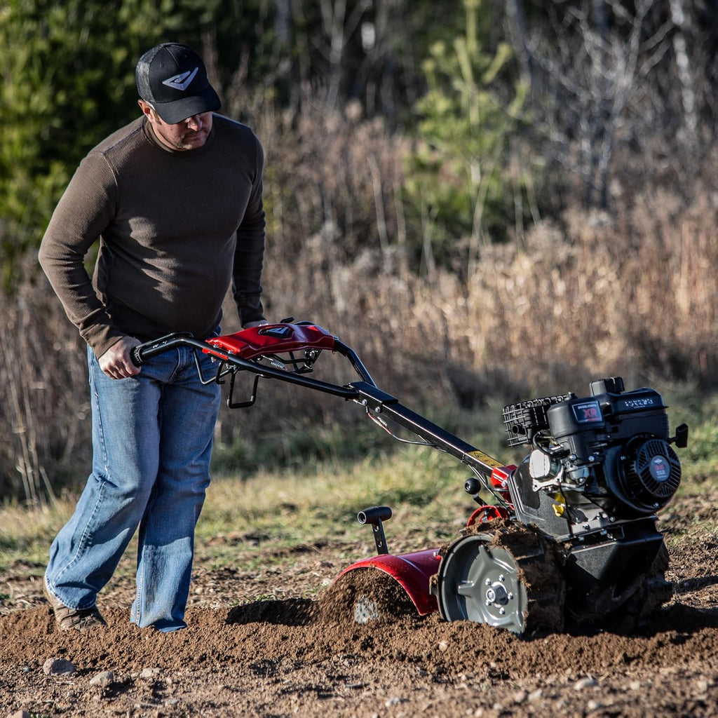 Earthquake® 46059 Pioneer™ Dual Direction Rear Tine Tiller, Powerful 127cc 4-Cycle Briggs and Stratton® Engine, Instant Reverse, 17' Tilling Width, 11' Tilling Depth, Frustration Free Shifting