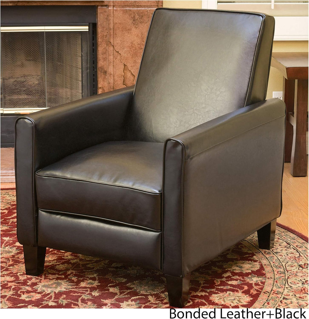 GDFStudio Lucas Space-Saving Leather Recliner | Perfect for Home or Office | Ideal Furnishing Option for Smaller Living Spaces