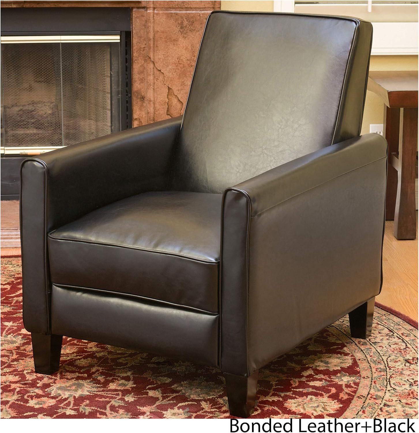 GDFStudio Lucas Space-Saving Leather Recliner | Perfect for Home or Office | Ideal Furnishing Option for Smaller Living Spaces