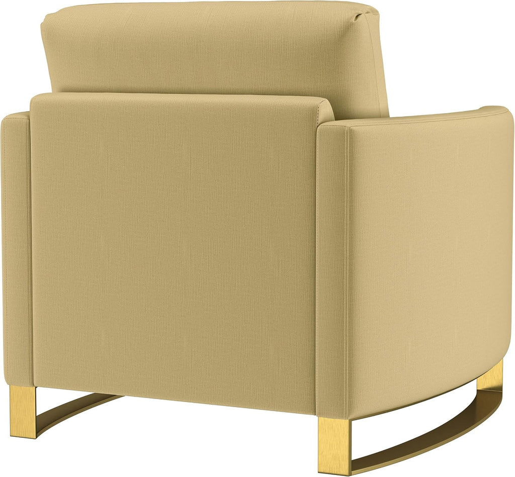 Coaster Home Furnishings - Corliss - Wood - Upholstered Accent Chair with Reversible Cushions, Curved Arms and Contemporary Style - Living Room - Camel - 508826