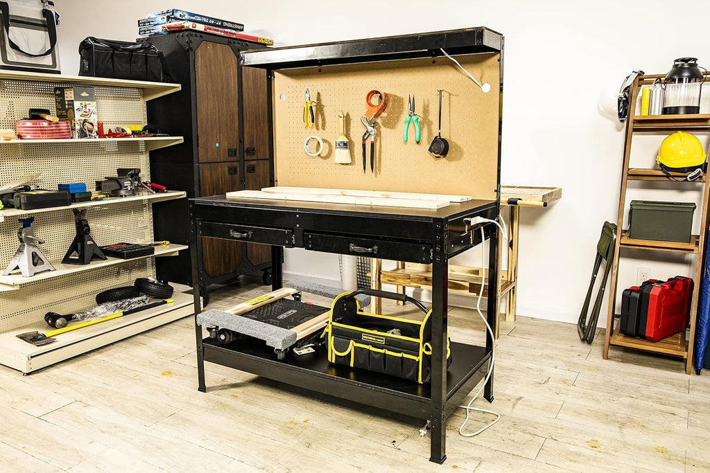 Olympia Tools Multi-Purpose Workbench With Light, 82-802 , Black