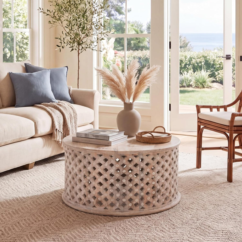Safavieh Home Collection COF5301 Table, Burnt White