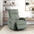 Lexicon Power Lift Recliner Chair for Elderly with Remote Control, Gentle Lift Motion, Side Pocket Armrest, Corduroy Upholstered Electric Recliner for Living Room/Bedroom, Easy Assembly, Green
