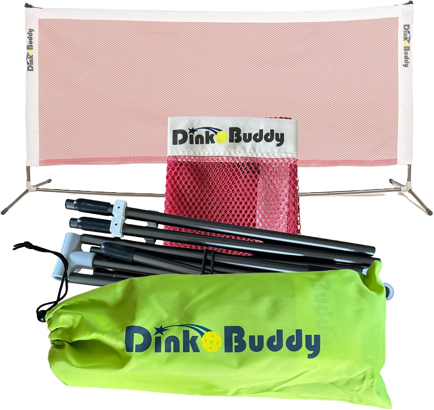 Mini Pickleball Net Set - Ultraportable, Fits in Backpack - 11-ft, 6-ft or 6-ft x 2-Pack Options, or 4-ft for Kids - Pickleball Net Portable Outdoor/Indoor Play - Sports Kit for Women, Men & Kids