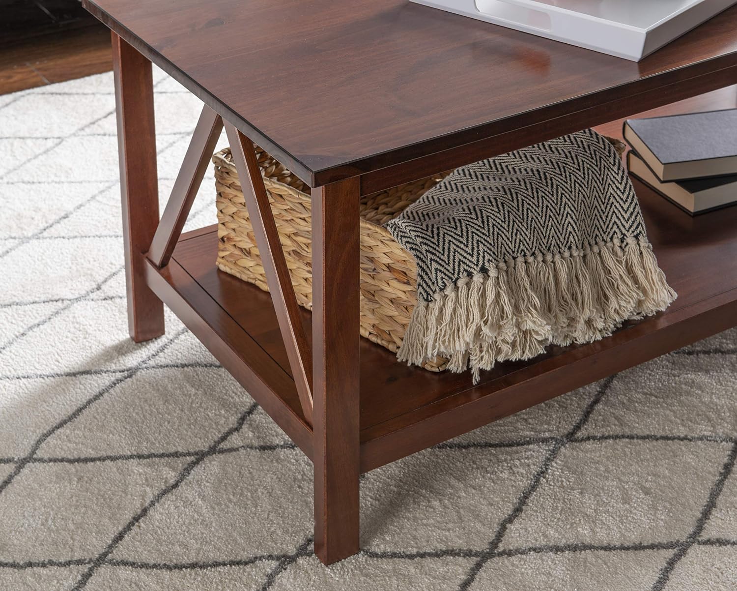 Linon Home Dcor Linon Home Decor Titian Coffee Table, 44.02'w x 21.97'd x 20'h, Antique Tobacco