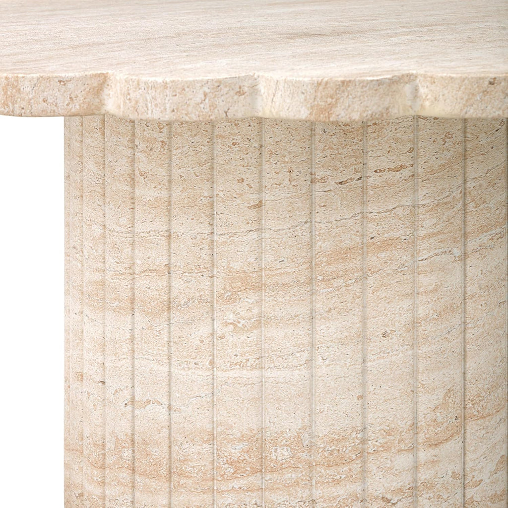 Tov Furniture Blossom Washed Travertine Finish Indoor/Outdoor Coffee Table