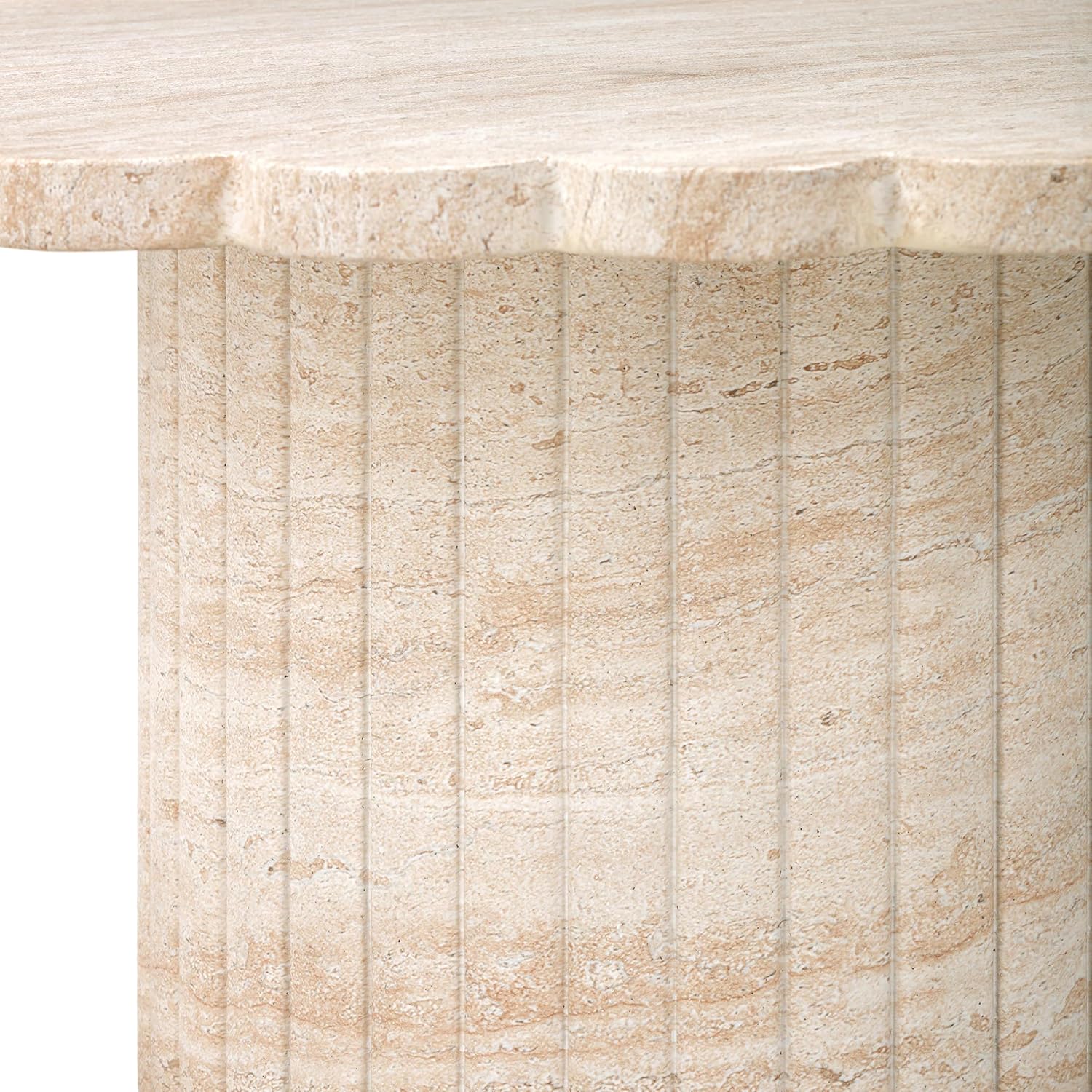Tov Furniture Blossom Washed Travertine Finish Indoor/Outdoor Coffee Table