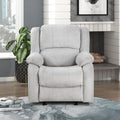 Lexicon Manual Glider Recliner Sofa Chair, Home Theater Seating, Wall Hugger Manual Reclining Nursery Chair for Bedroom/Living Room/Office/Apartment, Grey Chenille